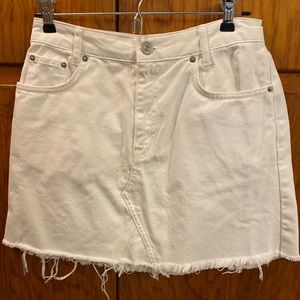 Urban Outfitters White Jean Skirt